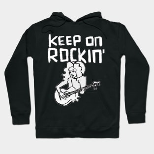 Keep in Rocking Guitar Chick Hoodie